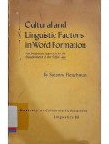 Cultural and Linguistic Factors in Word Formation an integrated approach to the development of the suffix age