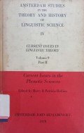 Current issues in linguistic thoery volume 9 part II