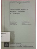 Developmental Aspects of Syntactic Complexity in Two Triplets