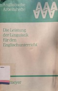 Die Leistung Der Linguistik Fur den Englischunterricht
