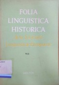 Folia Linguistica Historica: acta societatis linguisticae eropaeae, VI/2 1985