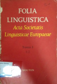 Folia Linguistica Acta Societatis Linguisticae Europaeae