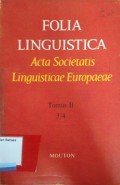 Folia Linguistica Acta Societatis Linguisticae Europaeae