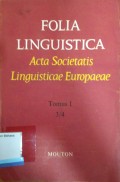 Folia Linguistica Acta Societatis Linguisticae Europaeae