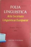 Folia Linguistica Acta Societatis Linguisticae Europaeae