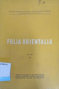 Folia Orientalia