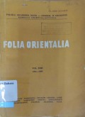 Folia Orientalia vol.XXII