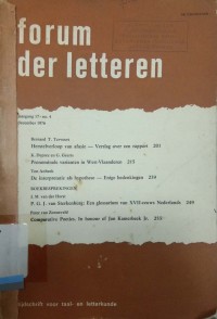 Forum der Letteren Vol. 17 no.4 December 1976
