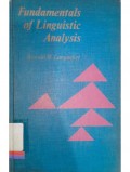 Fundamentals of linguistic analysis