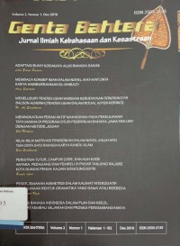 Image of Genta Bahtera: Jurnal Ilmiah Kebahasaan dan Kesastraan, Volume 2, Nomor 1, Desember 2016