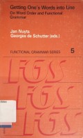 Getting one's words into line : on word order and functional
