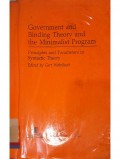 Government and Binding Theory and the Minimalist Program