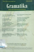 Gramatika: Jurnal Ilmiah Kebahasaan dan Kesastraan, Volume 1, Nomor 2, Juli--Desember 2013