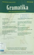 Gramatika: Jurnal Ilmiah Kebahasaan dan Kesastraan, Volume III, Nomor 1, Januari--Juni 2015