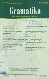 Gramatika: Jurnal Ilmiah Kebahasaan dan Kesastraan, Volume III, Nomor 1, Januari--Juni 2015