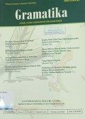 Gramatika: Jurnal Ilmiah Kebahasaan dan Kesastraan, Volume IV, Nomor 1, Januari--Juni 2016