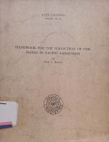 Handbook for the Collection of Fish Names in Pacific Languages
