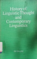 History of Linguistic Thought and Contemporary Linguistics