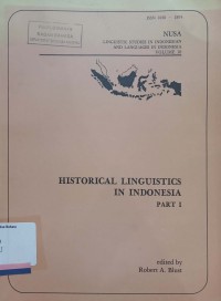 Historical linguistics in Indonesia part 1 Volume 10, 1981