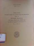Holle lists: vocabularies in languages of Indonesia vol. 3/1 Southern Moluccas; central Moluccas: Seram (1)
