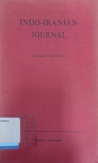 Indo-iranian Journal Vol. XIV - No. 3/4 (1972)