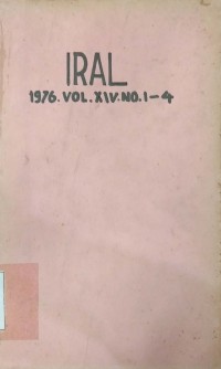 IRAL vol.XIV no.1-4 1976