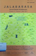 Jalabahasa: Jurnal Ilmiah Kebahasaan, Volume 11, Nomor 1, Mei 2015