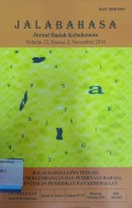 Jalabahasa: Jurnal Ilmiah Kebahasaan, Volume 12, Nomor 2, November 2016