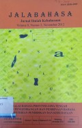 Jalabahasa: Jurnal Ilmiah Kebahasaan, Vol. 8, Nomor 2, November 2012