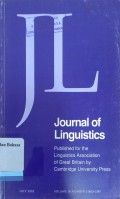 Journal of Linguistics Volume 38 Number 3, July 2002