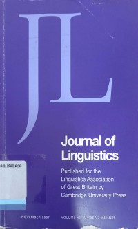 Journal of Linguistics Volume 43 Number 3, November 2007