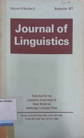 Journal of Linguistics Volume 13 number 2