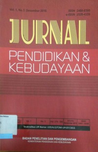 Jurnal Penidikan Kebudayaan, V0l.1, No. 3, Desember 2016