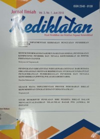Image of Kediklatan:  Jurnal Ilmiah Pusat Pendidikan dan Pelatihan Pegawai Kemendikbud, Vol. 3, No. 1, Juni 2018
