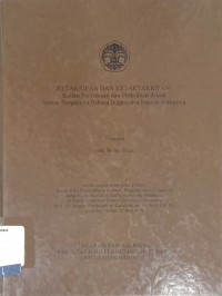 Ketakrifan dan Ketaktakrifan : Kajian persamaan dan perbedaan dalam sistem pengacuan bahasa inggris dan bahasa indonesia