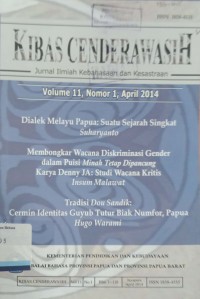 Kibas Cenderawasih: Jurnal Ilmiah Kebahasaan dan Kesastraan, Volume 11, Nomor 1, April 2014