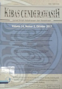 Kibas Cenderawasih: Jurnal Ilmiah Kebahasaan dan Kesastraan, Volume 14, Nomor 2, Oktober 2017