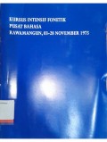 Kursus intesif fonetik pusat bahasa
