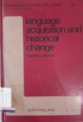 Language acquisition and historical change