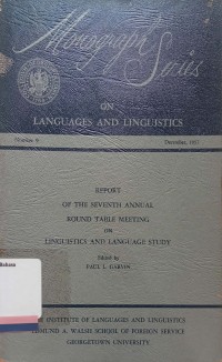 Report of the Fifth Annual Round Table Meeting on Linguistics and Language Teaching