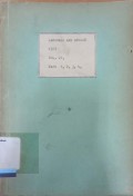 Languange and speech vol. 21, part 1, Jan,-Mar. 1978