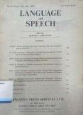 Languange and speech vol. 26, part 4, Oct. - Dec 1983