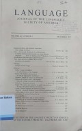 Language, jurnal of the linguistic society of america