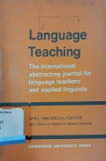 Language teaching: The international abstracting journal for language teachers and applied linguists vol 25, no. 2, january 1986