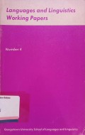 Languages and linguistics working papers number 4