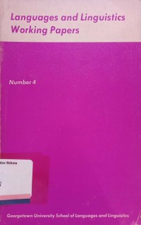 Languages and linguistics working papers number 4