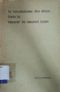 Le Vocabulaire des idees dans le tresor de brunet latin