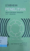 Lembaran Penelitian: media komunikasi penelitian IKIP Semarang No. 2 Tahun II Nop. 1985