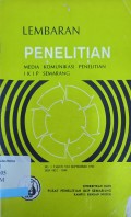 Lembaran Penelitian: media komunikasi penelitian IKIP Semarang No. 3 Tahun VIII September 1992