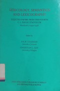 Lexicology, Semantics and Lexicography